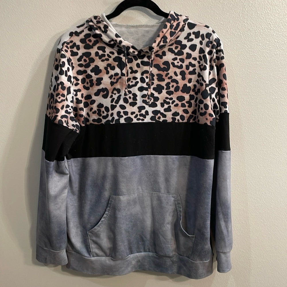 Leopard print hoodie